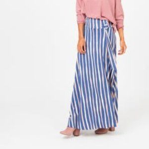 Blue & pink stripe Maxi skirt